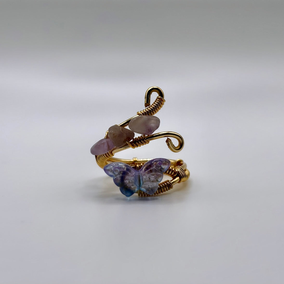 Amethyst Butterfly Ring