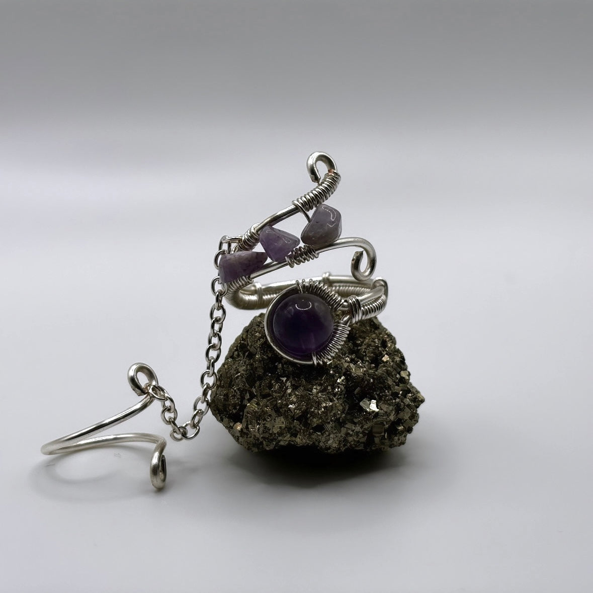 Amethyst Long Ring