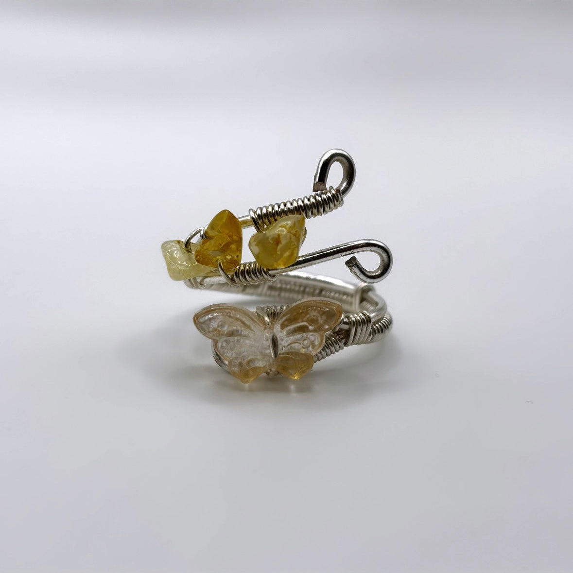 Citrine Butterfly Ring