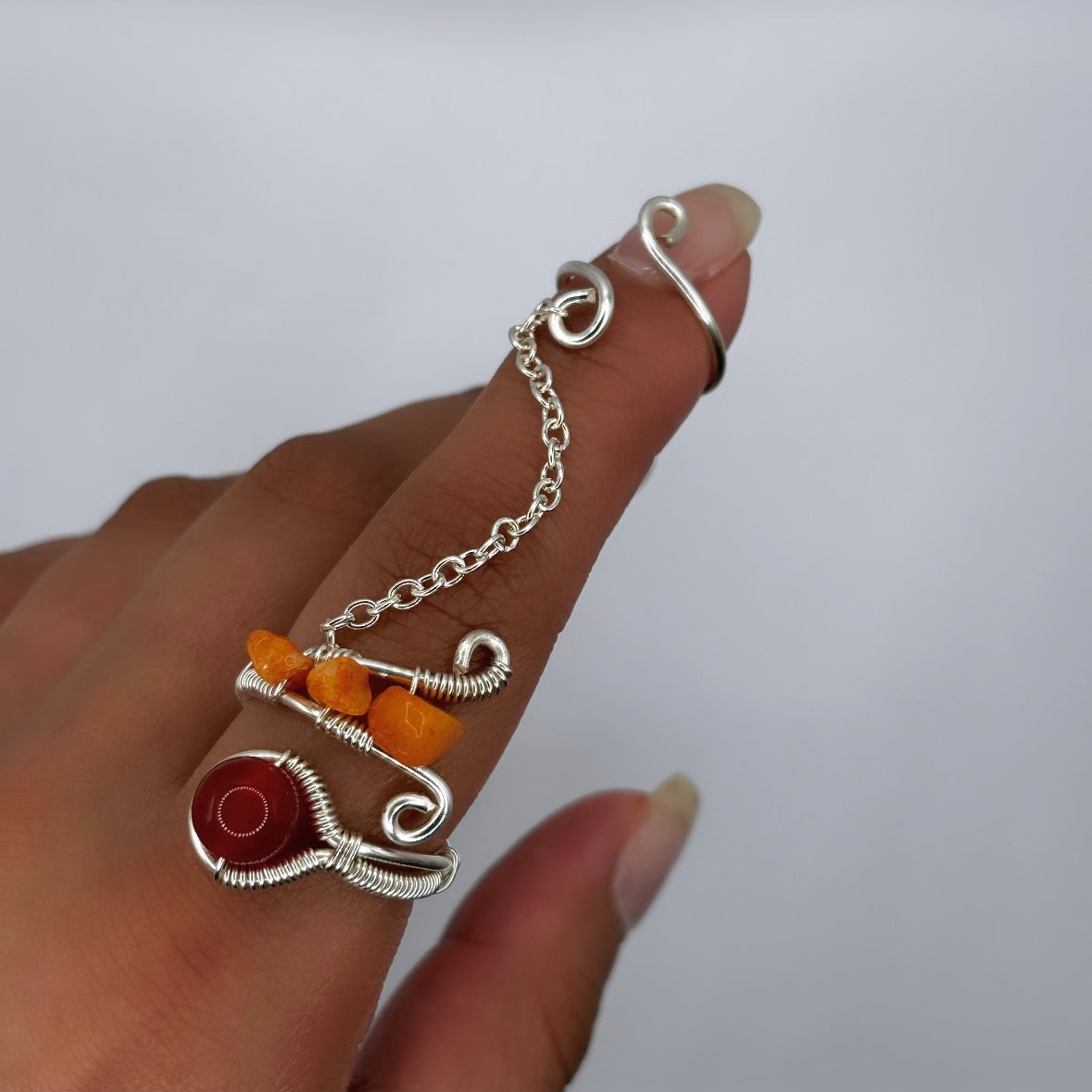Carnelian Long Ring