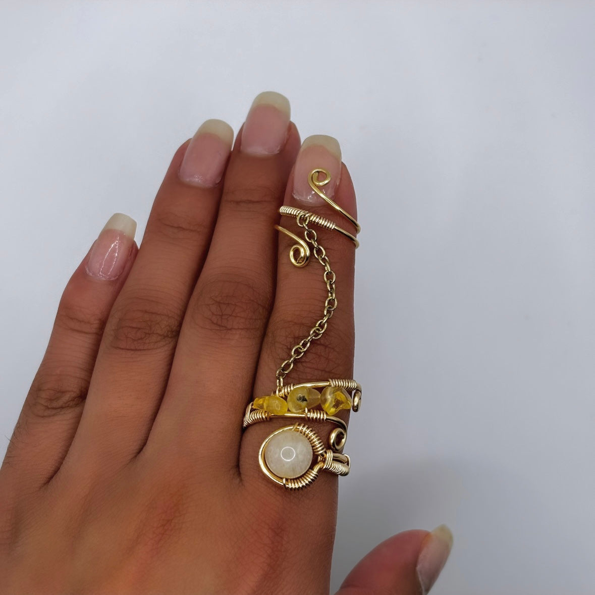 Citrine Long Ring