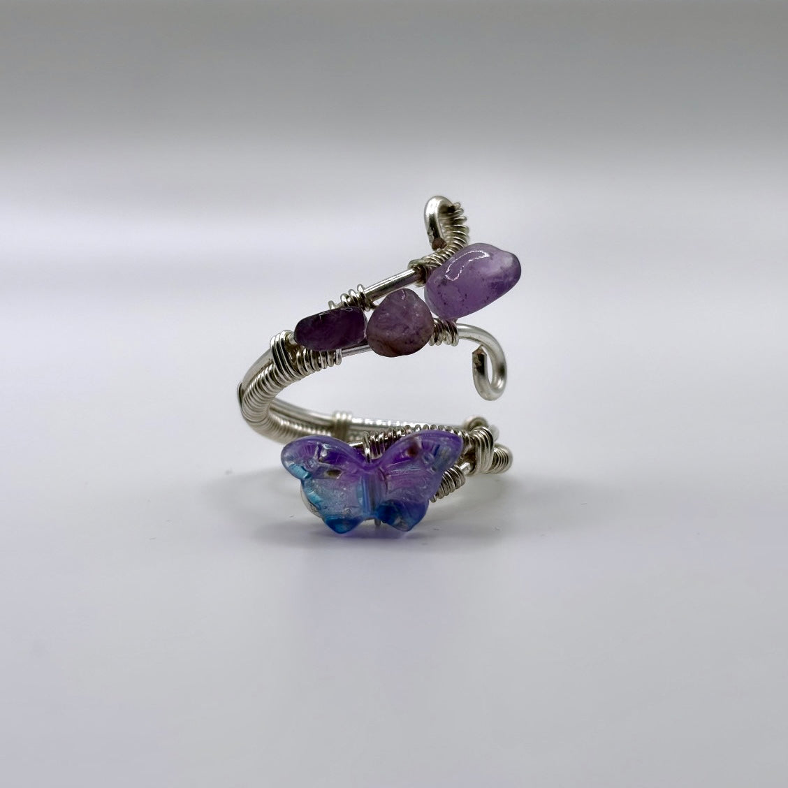 Amethyst Butterfly Ring