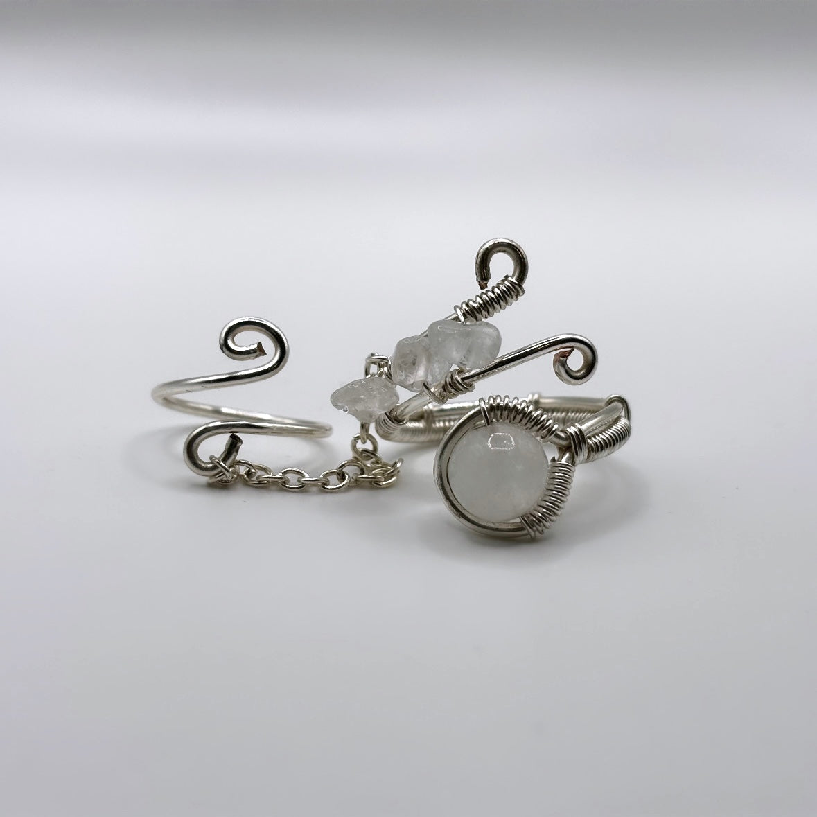 Clear Quartz Long Ring