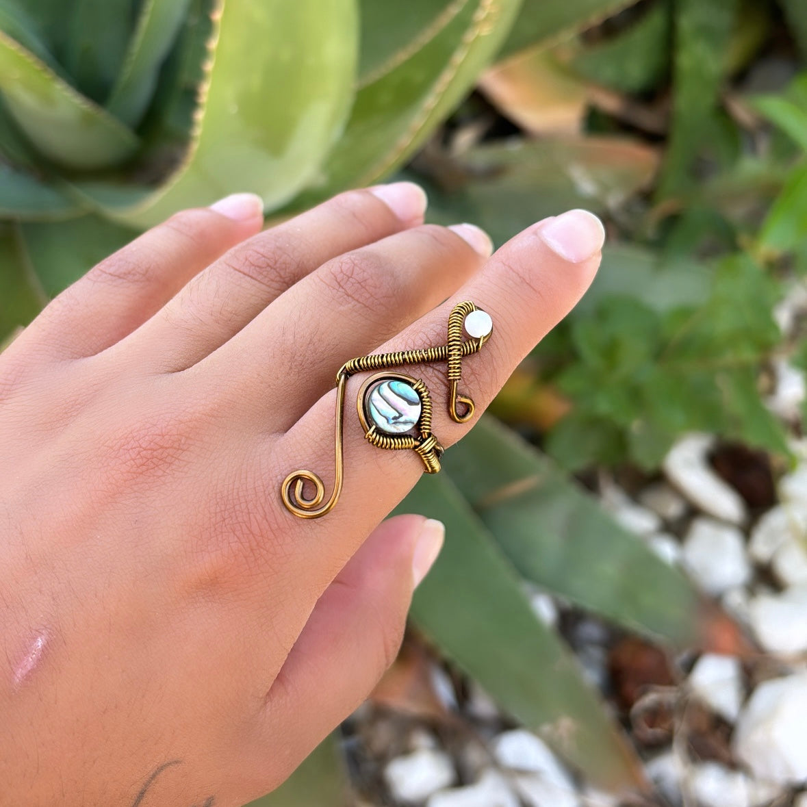 Abalone Shell Ring
