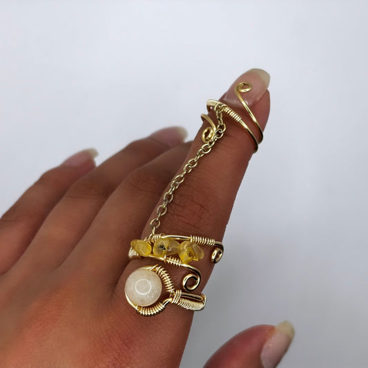Citrine Long Ring