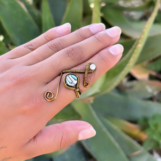 Abalone Shell Ring