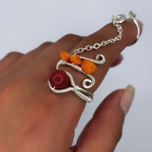 Carnelian Long Ring